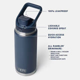 YETI - Rambler 26 oz Bottle FChug - Riverhead Red