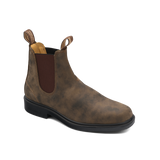 Blundstone 1306 Dress Boots: Crafted from rustic brown leather with a chisel toe for a stylish silhouette.