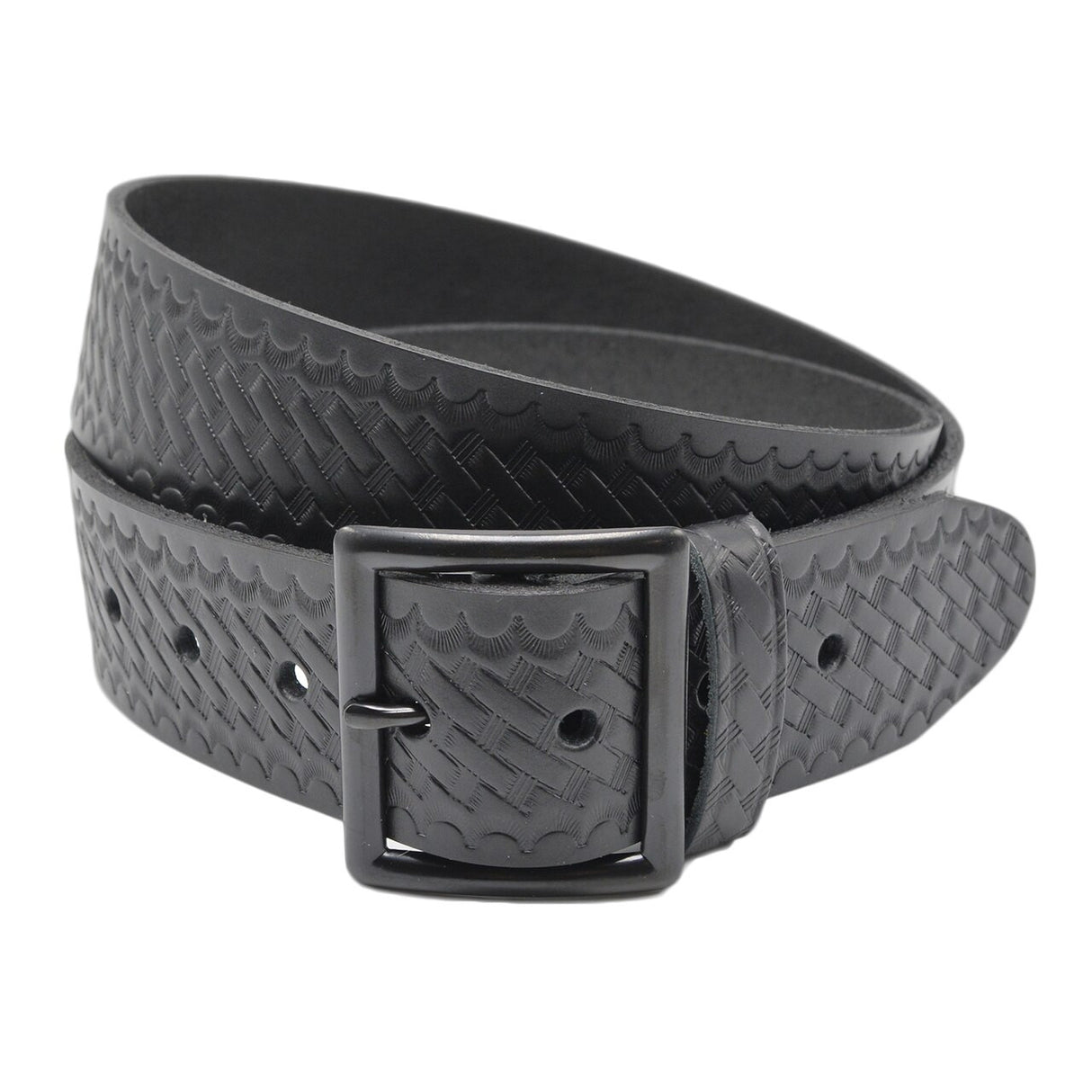 Perfect Fit - Top Grain Leather Belt, Basketweave, 1.5"