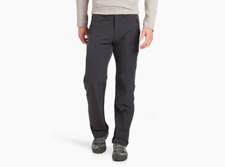 TRAVRSE™ Pant: Durable softshell fabric, water-resistant, superior stretch, articulated knees.