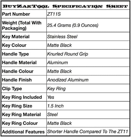 Zak Tools - Short Round Swivel Key