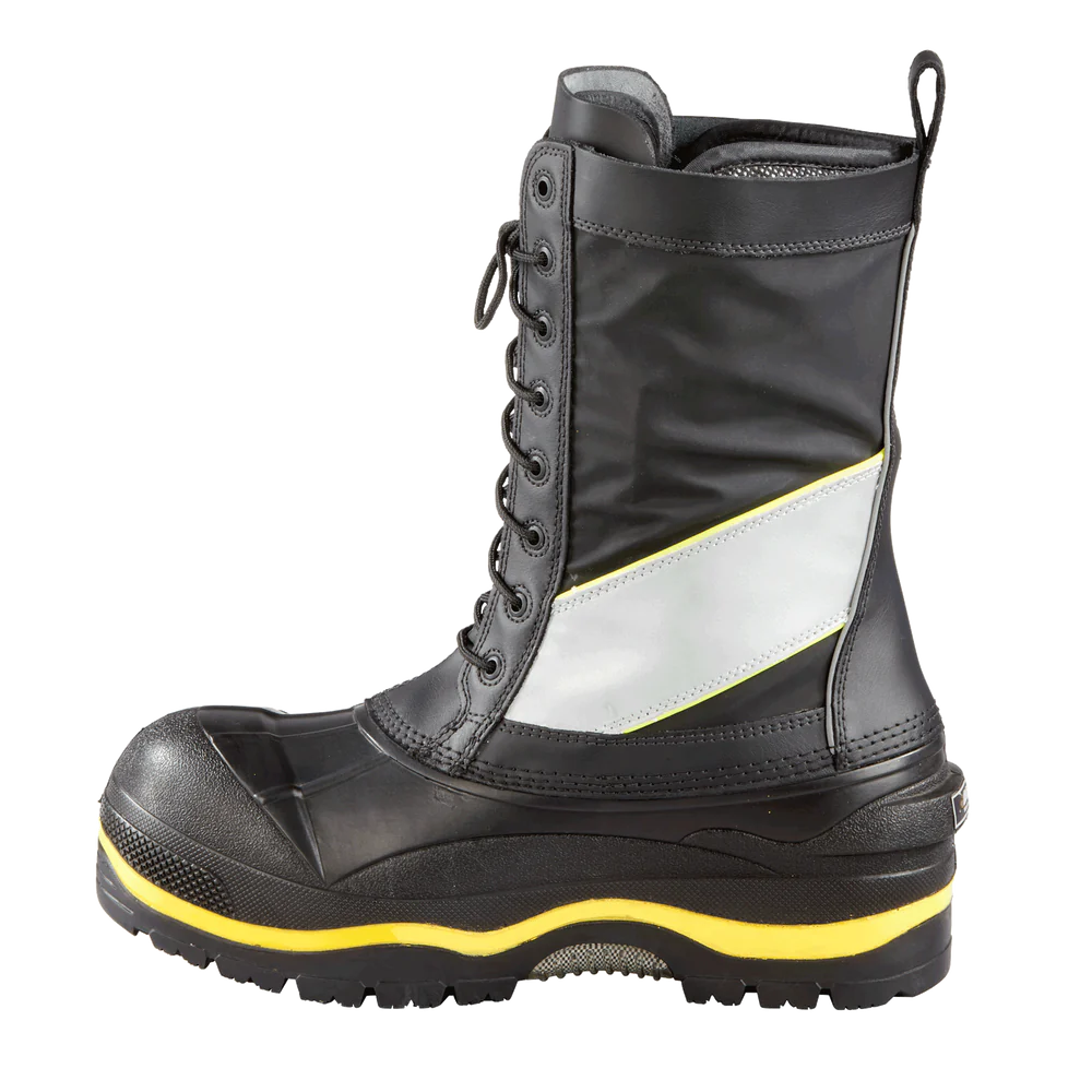 Baffin Constructor (STP) Boot - CSA: Non-metallic construction, CSA/ASTM approved ESR/EH rated upper, oil and acid-resistant neoprene and leather, composite safety toe and plate, lightweight PU base, GelFlex anti-fatigue midsole, fixed frost plate, multi-directional lug design, superior slip resistance.