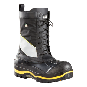 Baffin Constructor (STP) Boot - CSA: Non-metallic construction, CSA/ASTM approved ESR/EH rated upper, oil and acid-resistant neoprene and leather, composite safety toe and plate, lightweight PU base, GelFlex anti-fatigue midsole, fixed frost plate, multi-directional lug design, superior slip resistance.