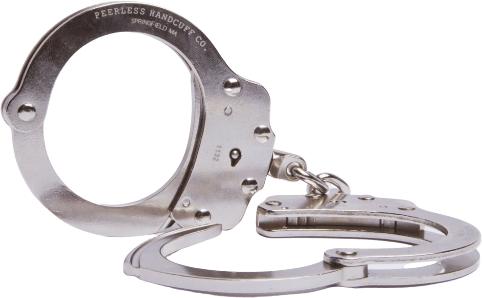 Peerless 700C Chain Link, Nickel Handcuffs