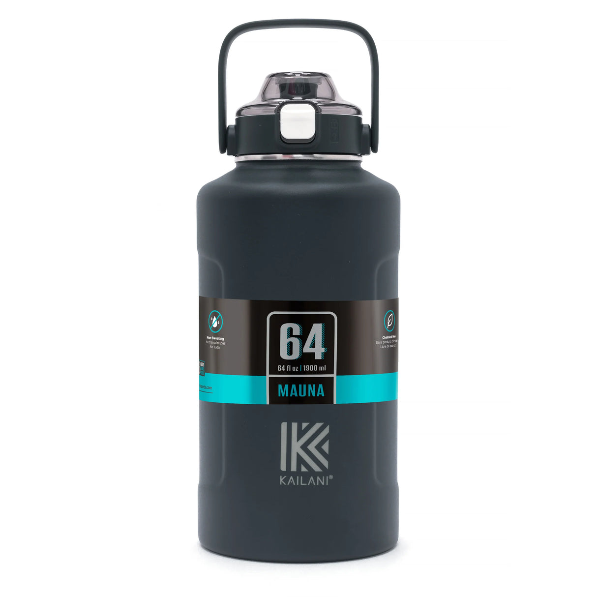 Kailani - MAUNA Water Bottle 1.9 L - Black