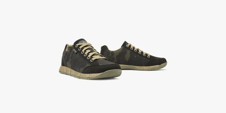 Overbeach Low Shoes: Water-resistant MultiCam® nIR NyCo chassis for silent stalking.