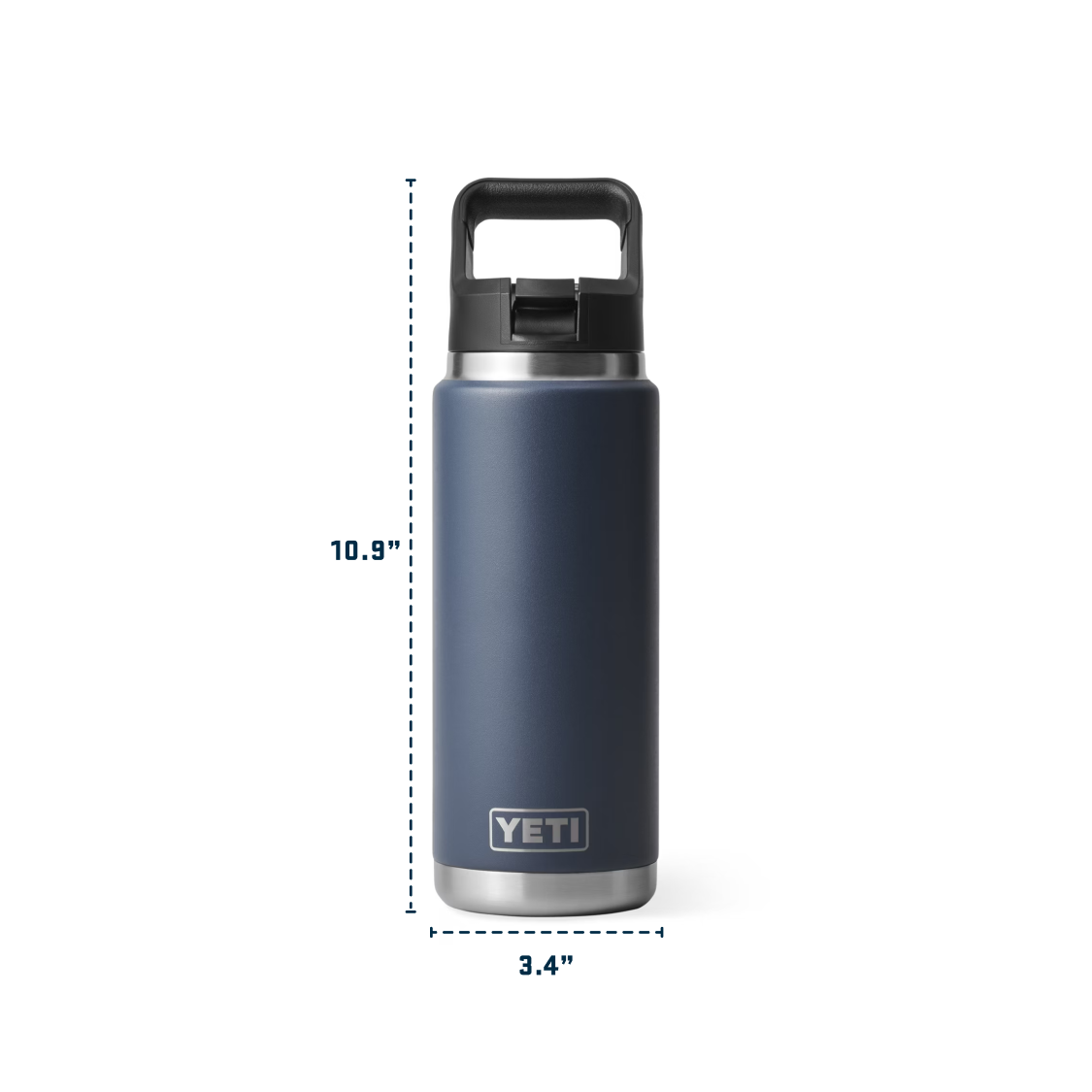 YETI Rambler 26 oz C Straw Bottle (Black Stone)