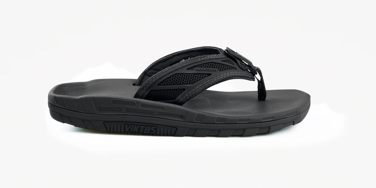 Ruck Recovery Sandal: Dropped heel design gently stretches the Achilles tendon.