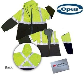OPUS - Two Tone HI-VIS 3-in-1 Duty Safety Rain Jacket