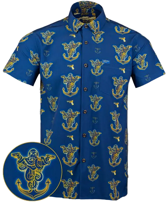 Retro Rifle - Glocktopus Button Down