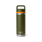 YETI - Rambler 18 oz Bottle Chug - Olive / King Crab Orange