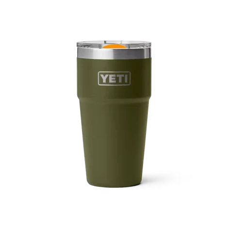 YETI - INTL Rambler 20 oz Stackable Mag Slider - Olive / King Crab Orange