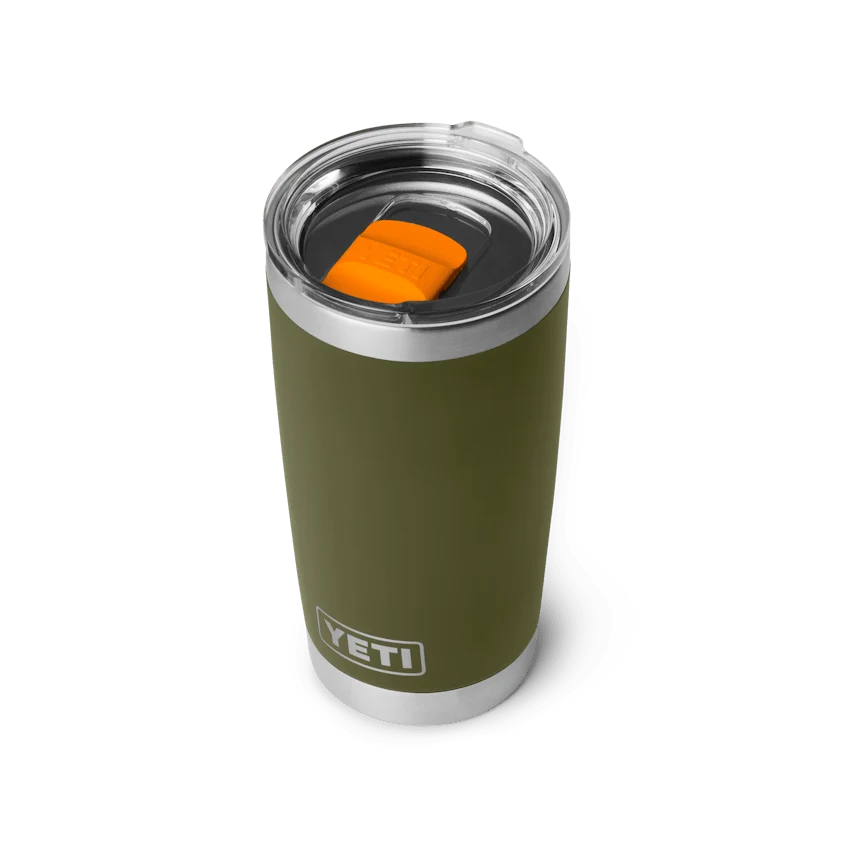 YETI - Rambler 20 oz Tumbler Mag Slider - Olive / King Crab Orange