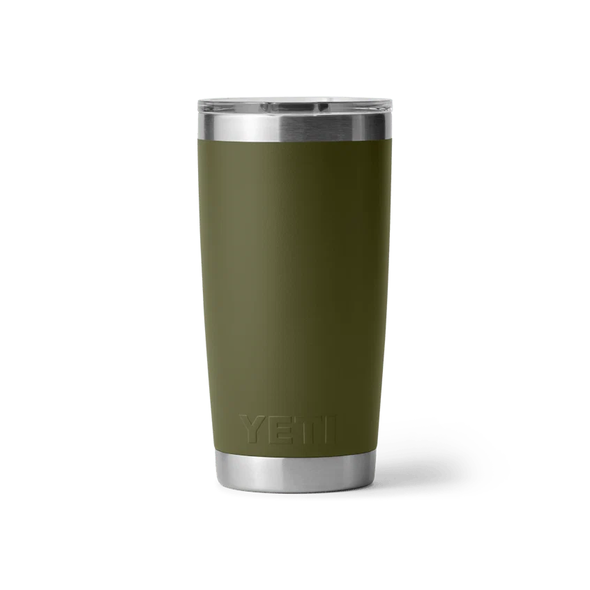 YETI - Rambler 20 oz Tumbler Mag Slider - Olive / King Crab Orange