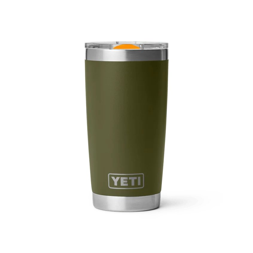 YETI - Rambler 20 oz Tumbler Mag Slider - Olive / King Crab Orange