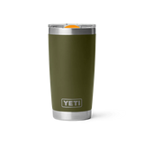 YETI - Rambler 20 oz Tumbler Mag Slider - Olive / King Crab Orange