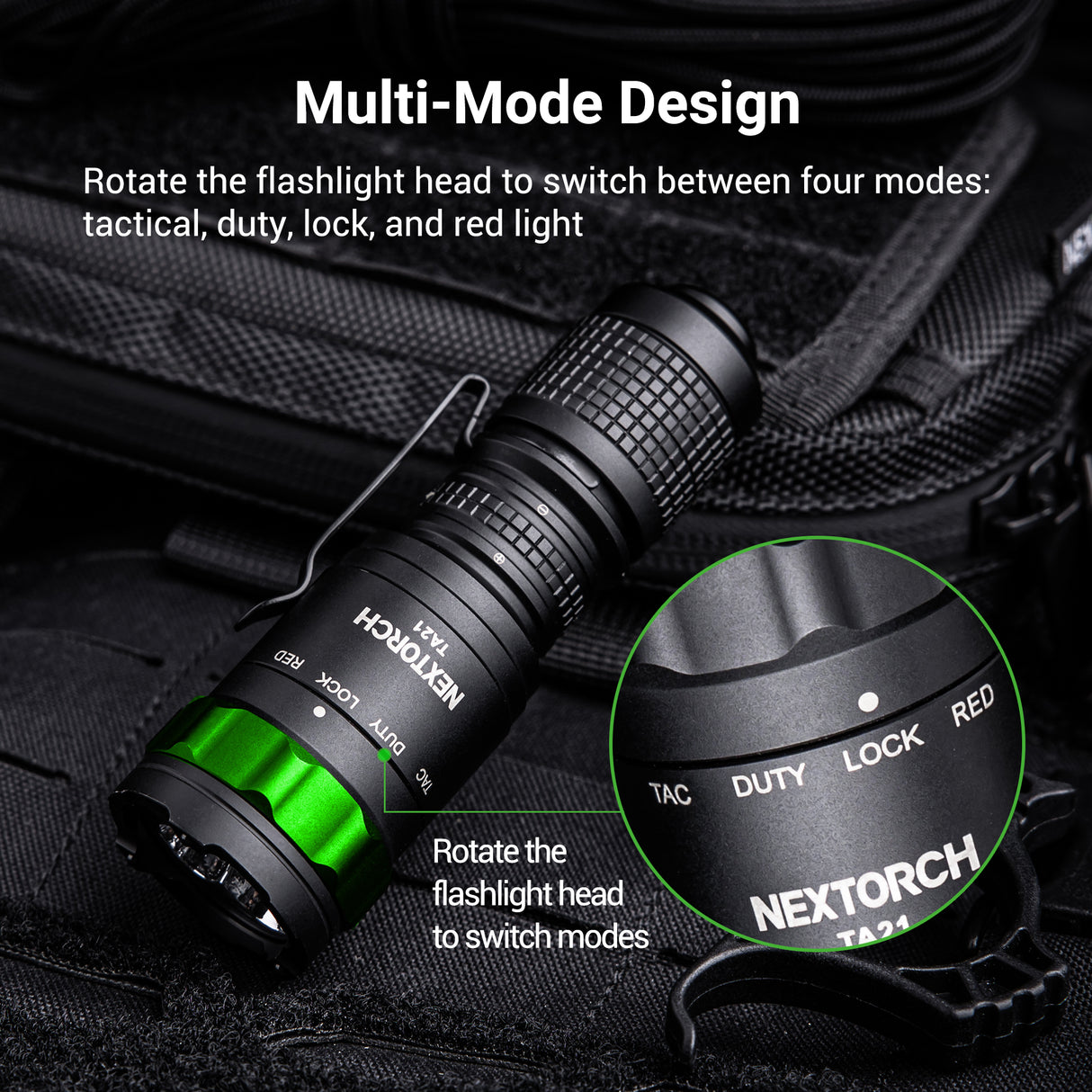 NEX TA21 Pocket Carry Tactical Flashlight Set