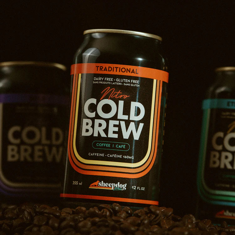 Sheepdog Brew Co - Traditional Cold Brew Coffee, 355 ml/can