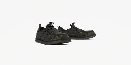 Trenchfoot Shoe: Crafted from 50% water-resistant Nylon and 50% Cotton MultiCam® camouflage.