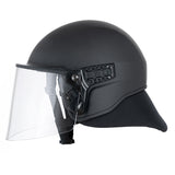 BUSCH - Ballistic 9mm Riot Helmet, ARC-2E w/ short rail, 5mm Visor & Enhanced Neck Protector