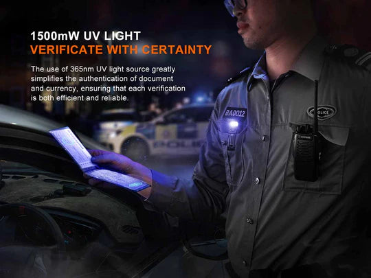 Fenix Multipurpose Clip-on Light with UV and White Light Sources