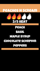 Ginger Goat - Peaches N Scream: Peach, Basil, Maple Syrup & Chocolate Scorpion Pepper