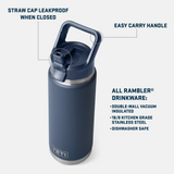 YETI - Rambler 26 oz Straw Cap Bottle - Pace Purple
