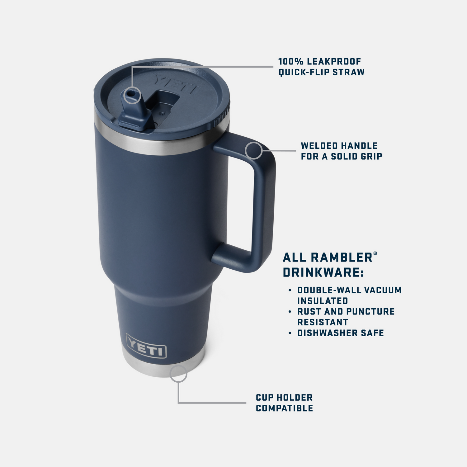 YETI - Rambler 40 oz Travel Straw Mug - Pace Purple